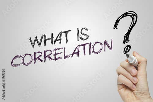 Hand writing what is correlation photo