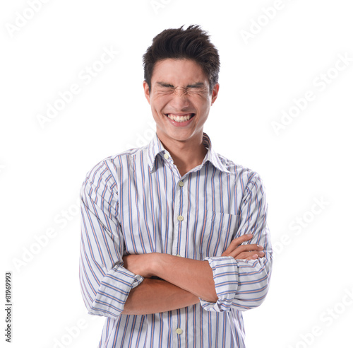 Cheerful young man, isolated
