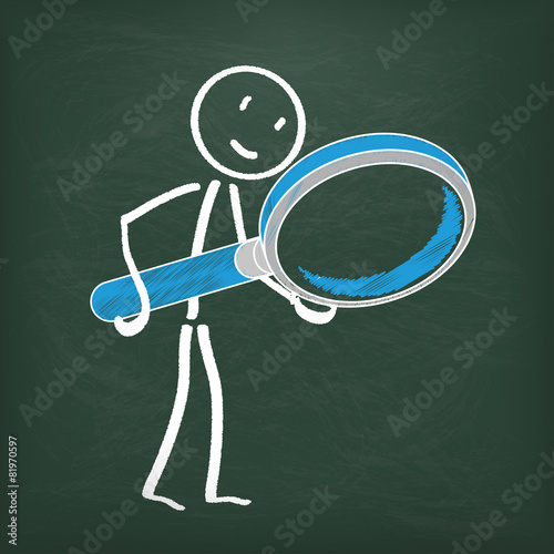 Blackboard Stickman Loupe