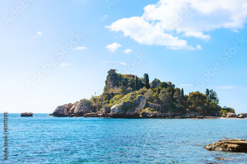 island Isola Bella in Ionian Sea near Taormina