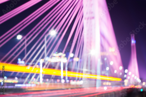 blurred bridge traffic