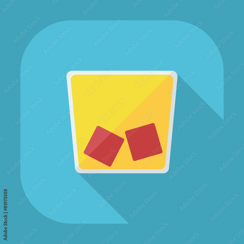 Flat modern design with shadow container a drink Flat modern design with shadow container a drink