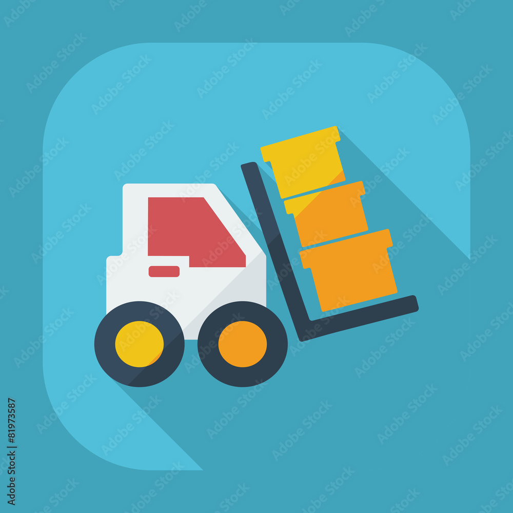 Flat modern design with shadow transporter Flat modern design with shadow transporter