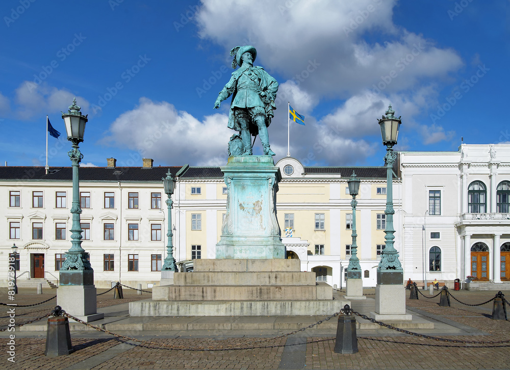 Monument to swedish king Gustav II Adolf in Gothenburg