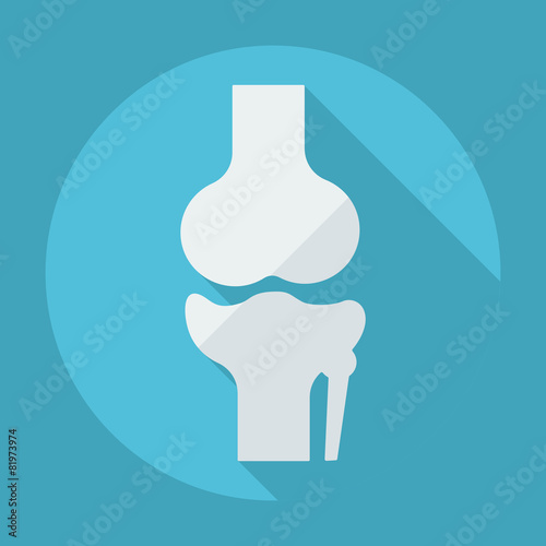 Flat modern design with shadow knee-joint