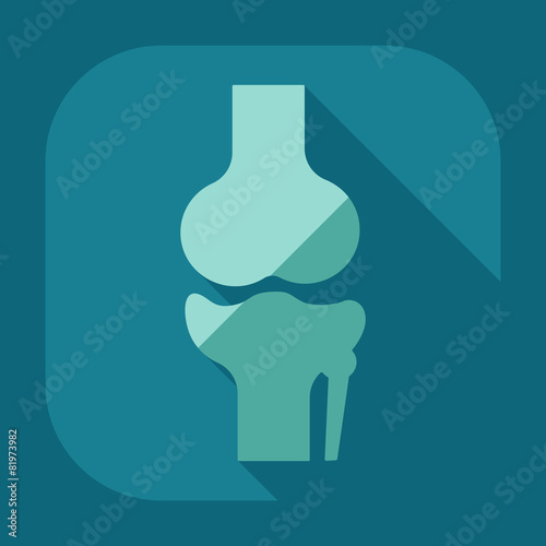 Flat modern design with shadow knee-joint