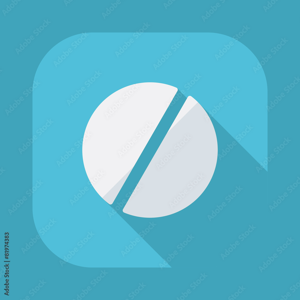 Flat modern design with shadow vector icons: pill Flat modern design with shadow vector icons: pill