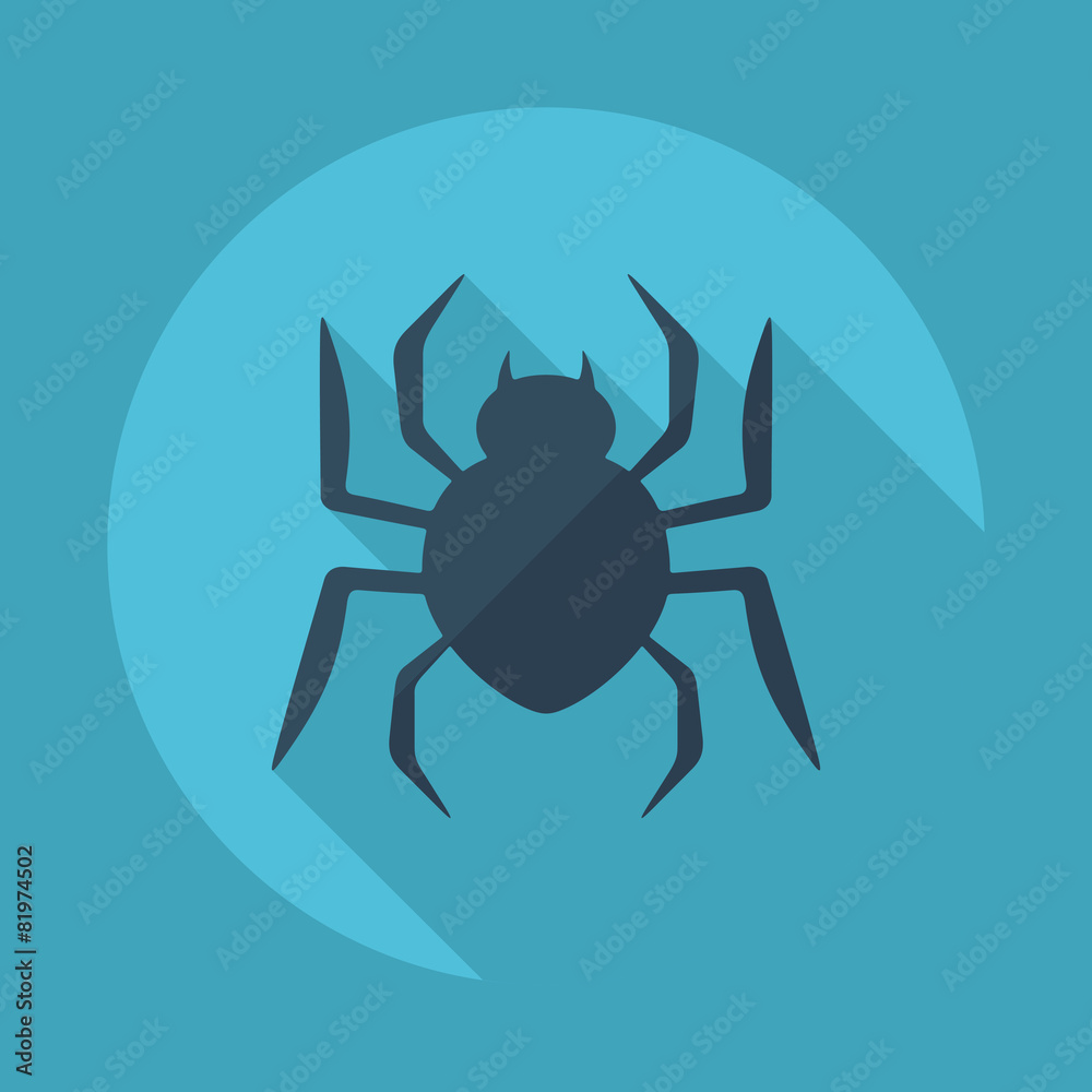 Flat modern design with shadow vector icons: halloween spider Flat modern design with shadow vector icons: halloween spider