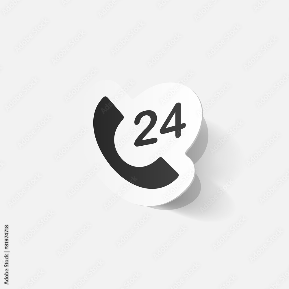 Paper clipped sticker: all-day customer support Paper clipped sticker: all-day customer support