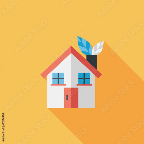 Environmental protection concept flat icon with long shadow,eps1