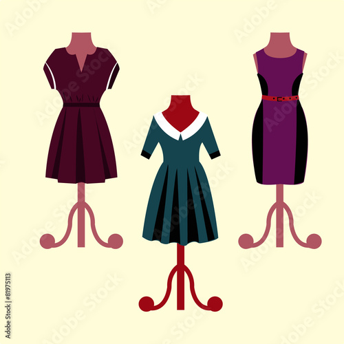 Evening Dresses on a mannequin