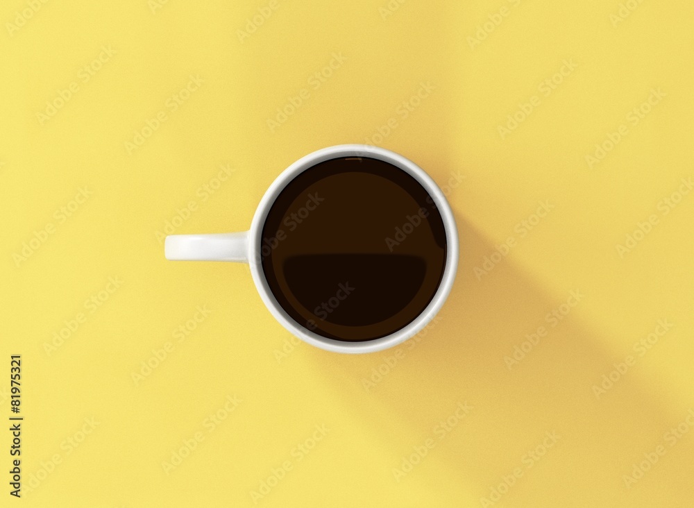 Kaffee Tasse weiss Vorlage mit Hintergrund - obrazy, fototapety, plakaty 
