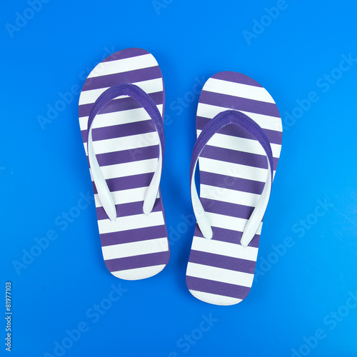 Purple striped sandal