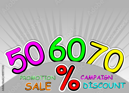 % 50, 60, 70 discount