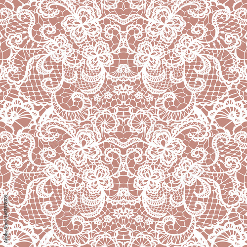Lace seamless pattern with flowers