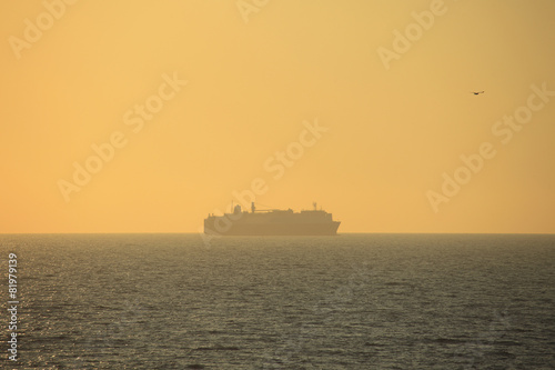 Toscana,nave mercantile al largo di Livorno.