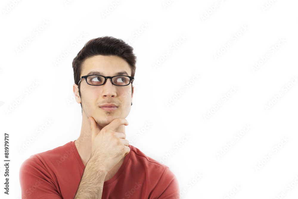 Portrait of thinking young man Portrait of thinking young man