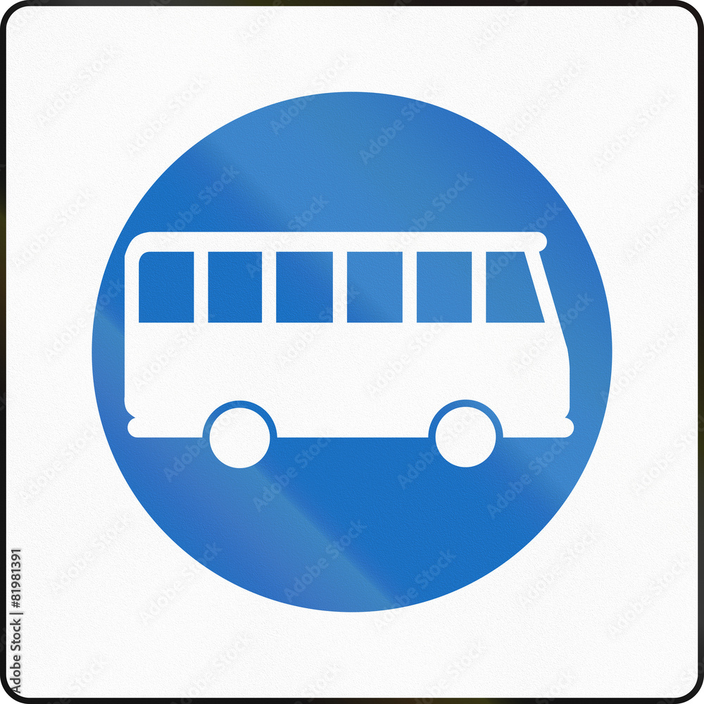 Austrian traffic sign at a bus lane
