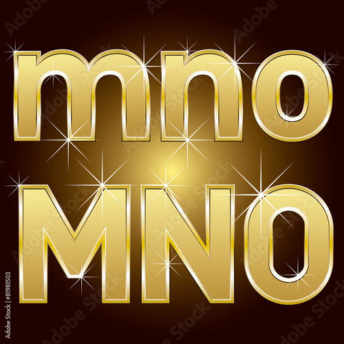 Golden Letters and Numbers Big and Small