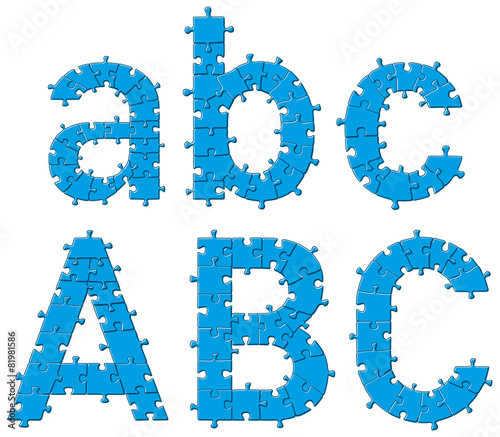 Puzzle Jigsaw Alphabet Letters