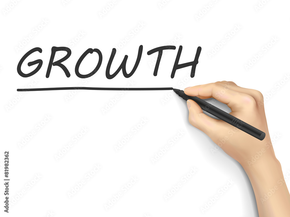 growth word written by hand growth word written by hand