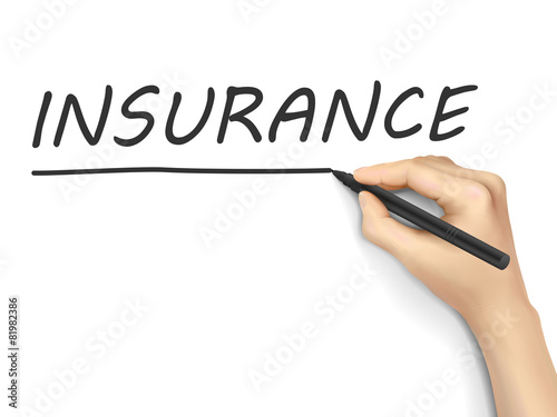 insurance word written by hand