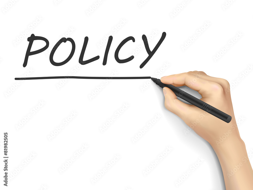 policy word written by hand policy word written by hand
