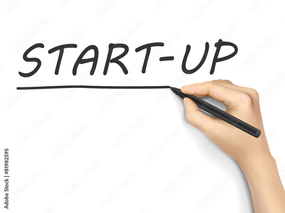 start-up word written by hand start-up word written by hand