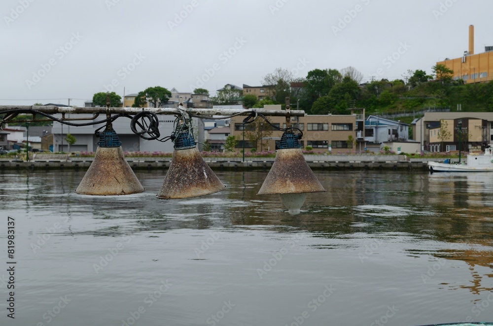 釧路川と集魚灯 釧路川と集魚灯