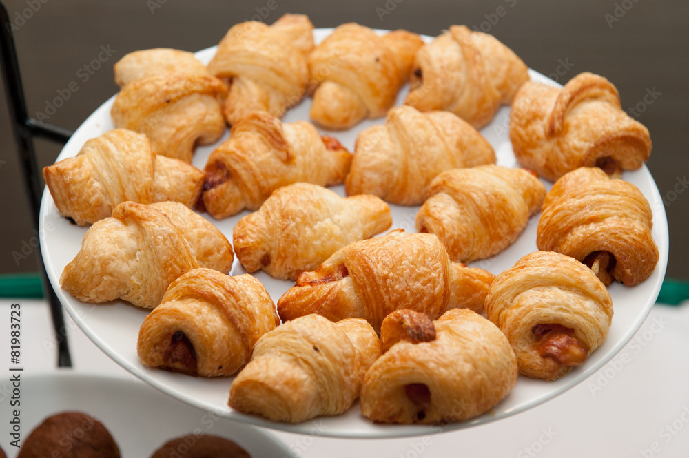 croissant on the buffet line