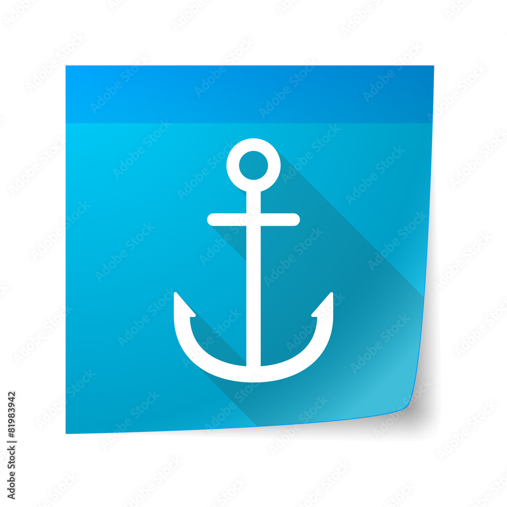 Sticky note icon with an anchor