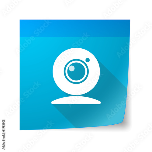Sticky note icon with a web cam