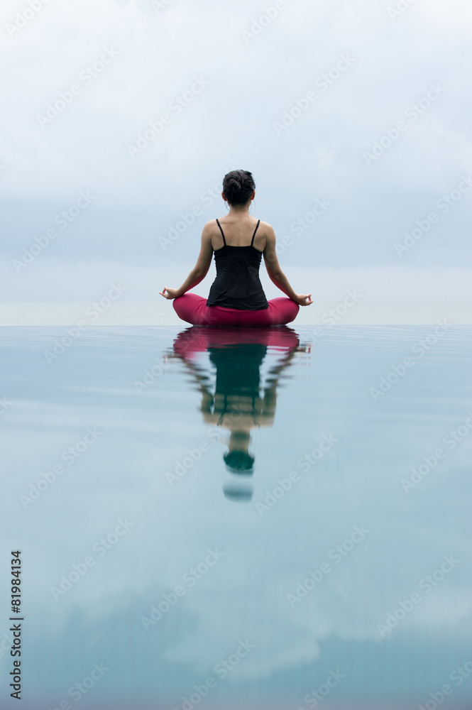 Padmasana Lotus position in yoga meditative position