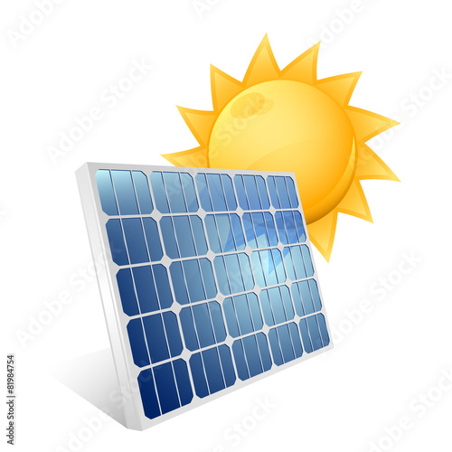 Solar panel icon. Vector