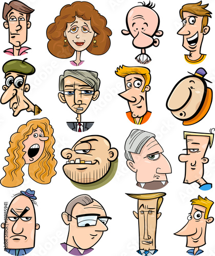 cartoon people characters faces