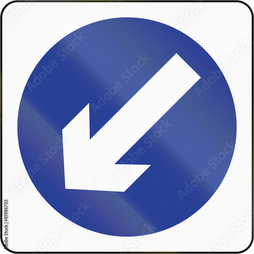 Free Download Bruneian traffic sign: Keep left - GFXLoad