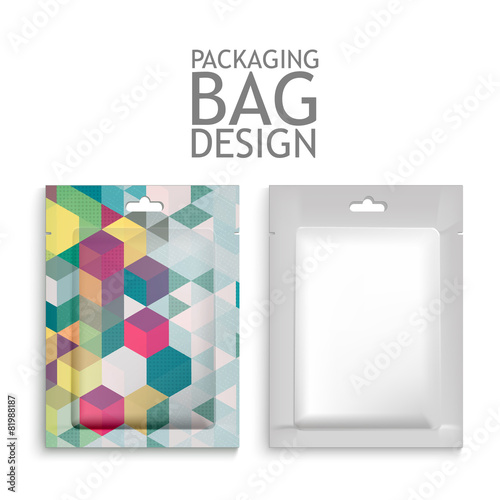 Mockup Blank Foil Packaging.