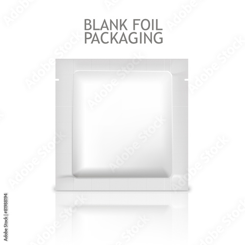 Mockup Blank Foil Packaging.