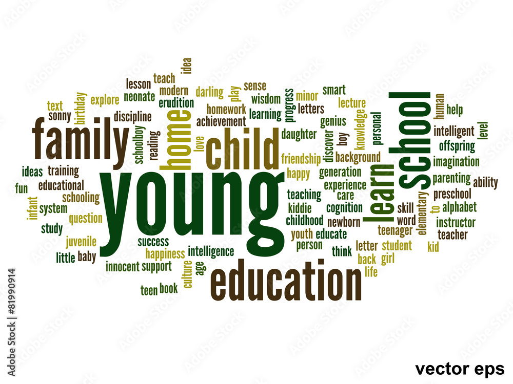 Vector conceptual education word cloud Vector conceptual education word cloud