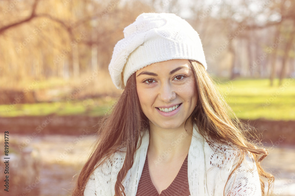 Cheerful Beautiful Lovely Young Woman Relaxing Cheerful Beautiful Lovely Young Woman Relaxing