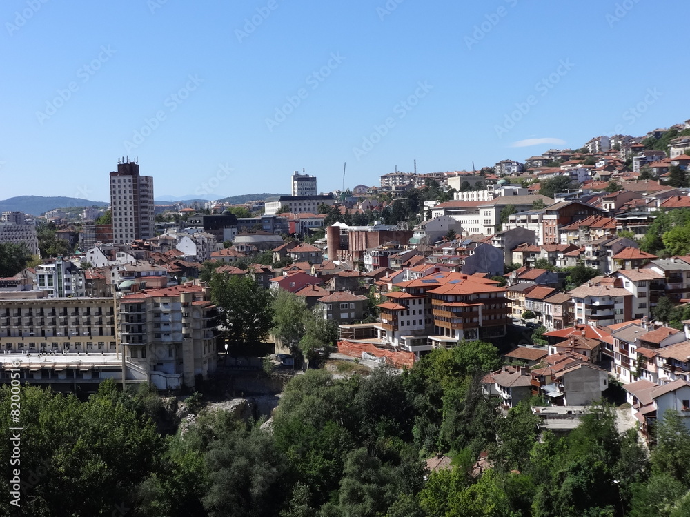 Bulgarian City Veliko Tarnovo View from Above