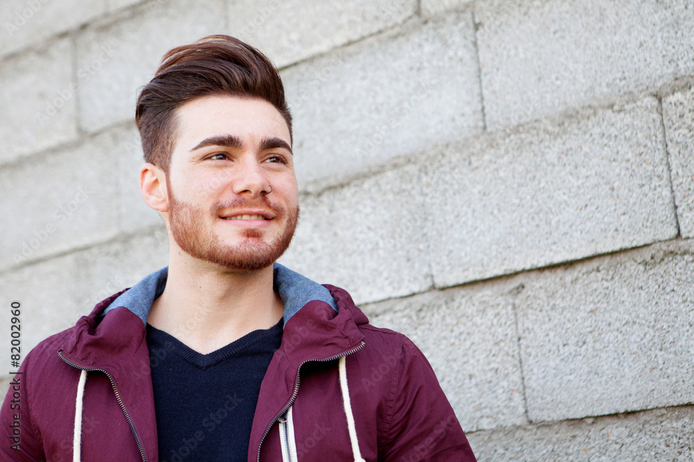 Fototapeta premium Casual cool young man with beard