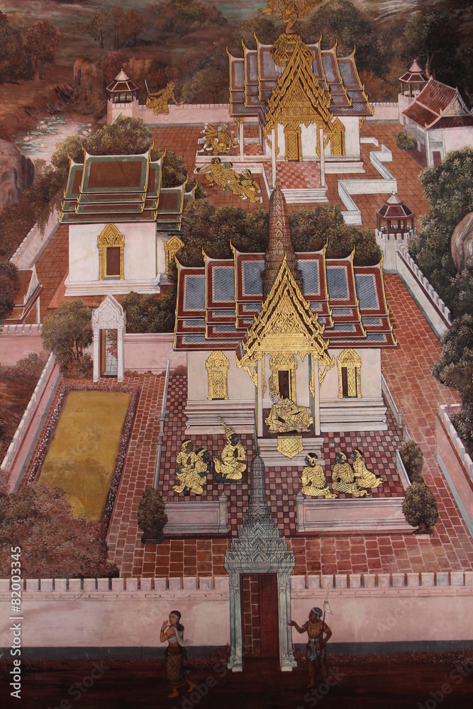 Temple of the Emerald Buddha painting