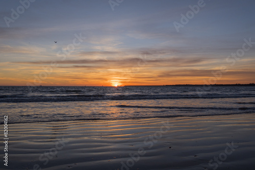 Beautiful sunset on the beach