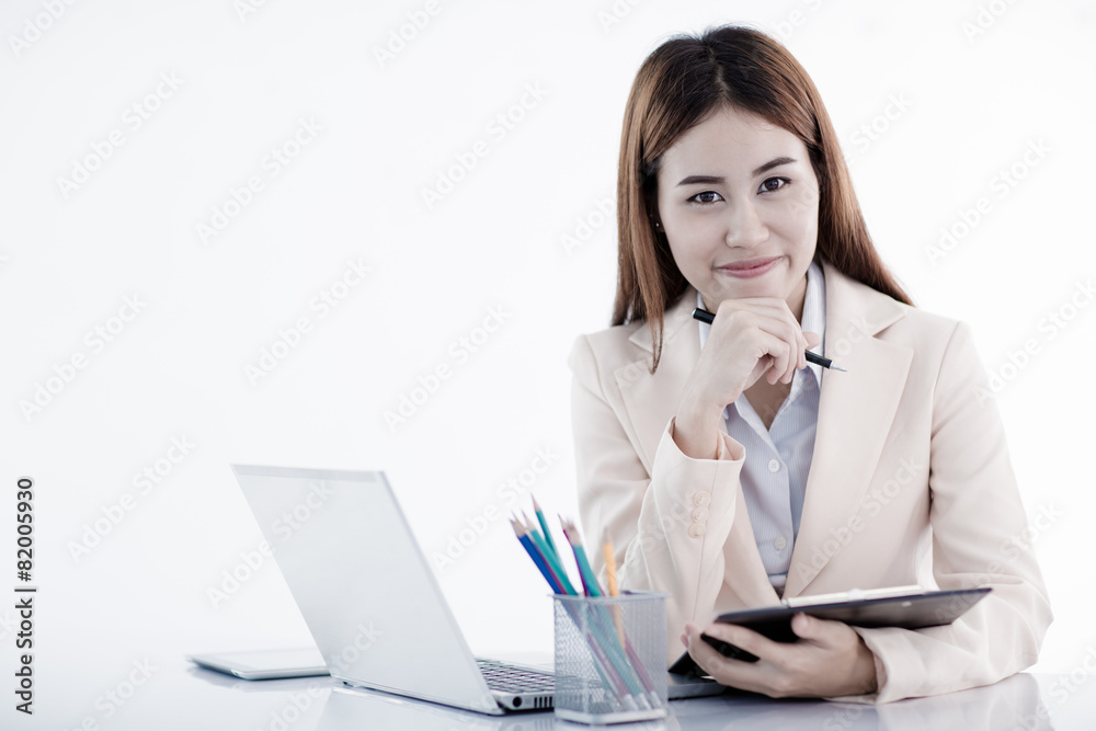 young asian businesswoman working in office young asian businesswoman working in office