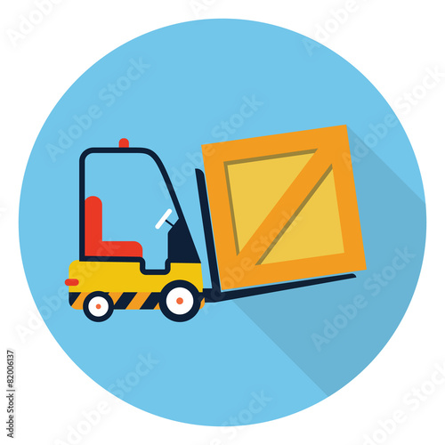 Vector forklift truck icon