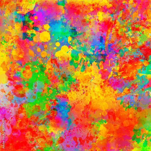 Abstract color splash & watercolor background photo