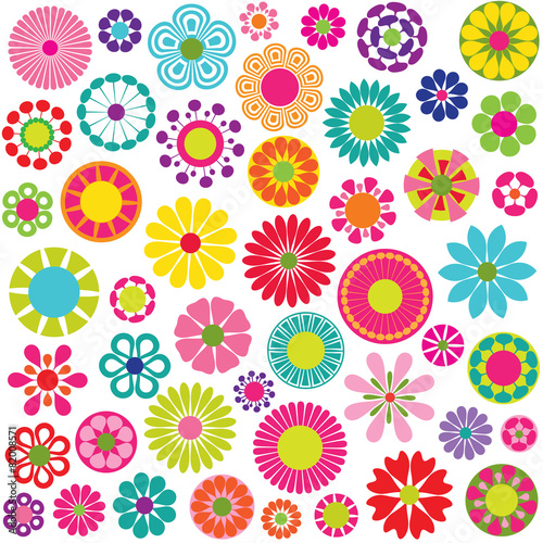 mod flowers vector graphics