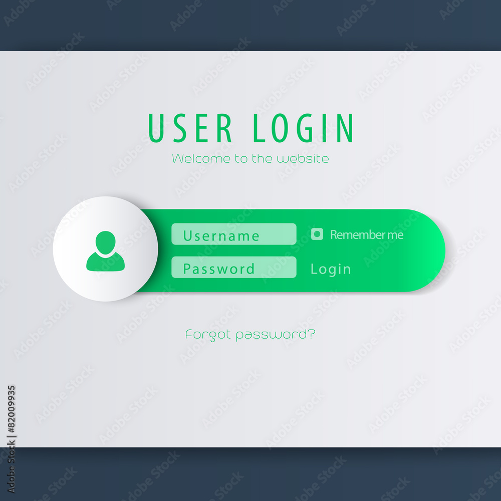 Fototapeta premium User Login window concept, vector illustration, eps10