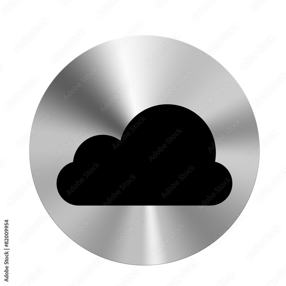 Metall Icon Wolke